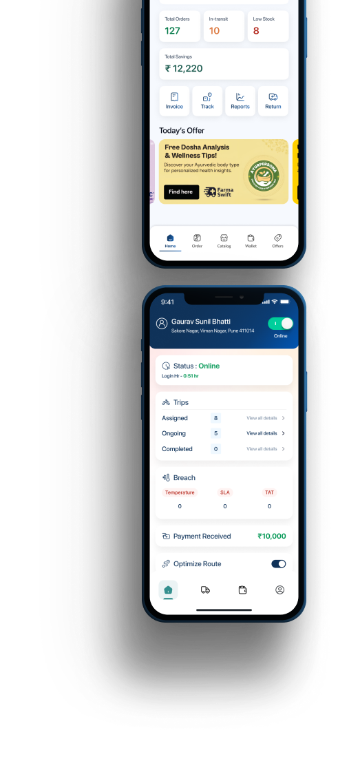 Farmaswift second mobile UI